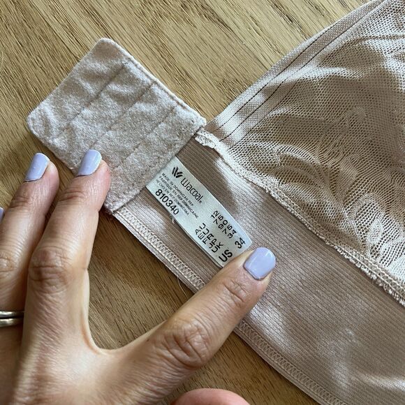 Wacoal Net Effect Bralette Style 810340 Size 34 Rose Dust Modest Support‎ Sheer - Picture 10 of 11